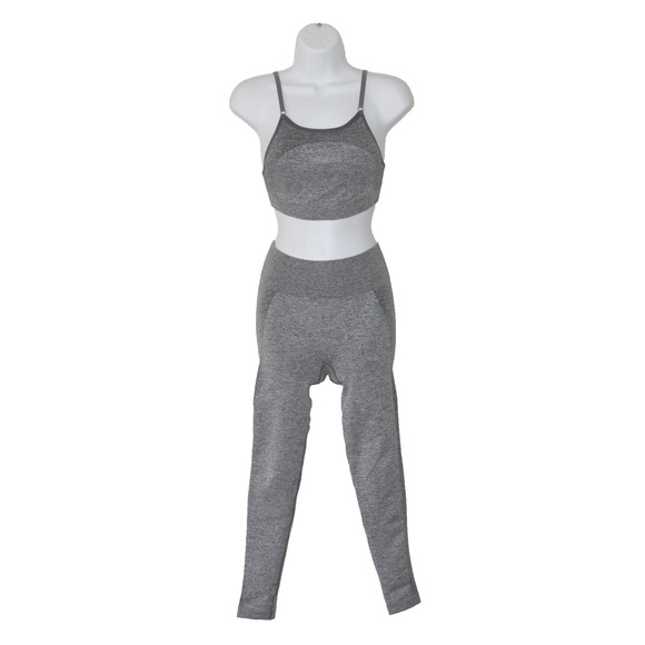 A5 Auth GYMSHARK Grey Flex Sports Bra and Leggings 2 Pc Set Size S - Picture 1 of 7